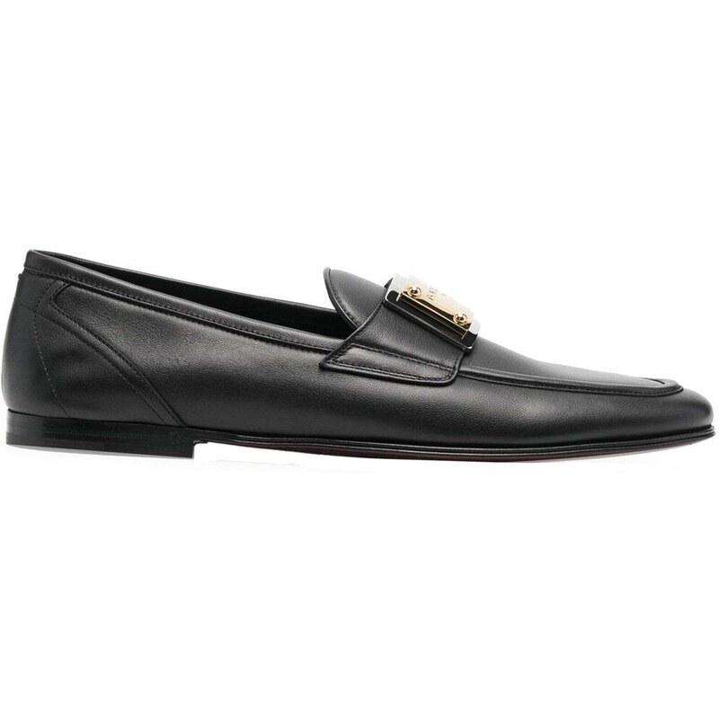 Dolce & Gabbana Leather Logo Loafers