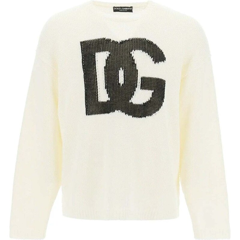 Dolce & Gabbana Linen Logo Sweater
