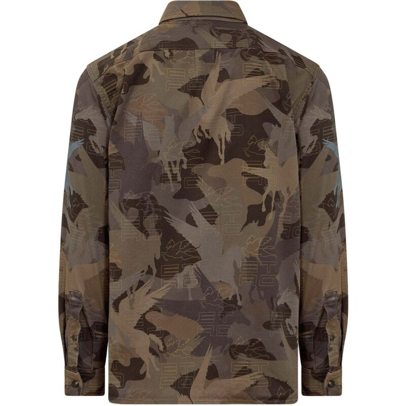 Etro Camouflage Cotton Shirt