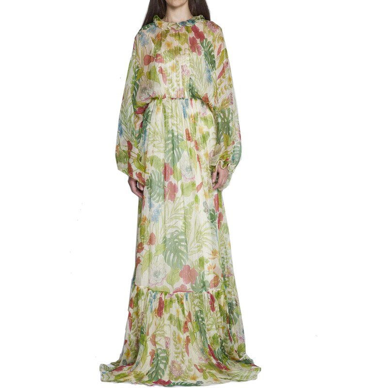 Gucci Silk Printed Midi Dress