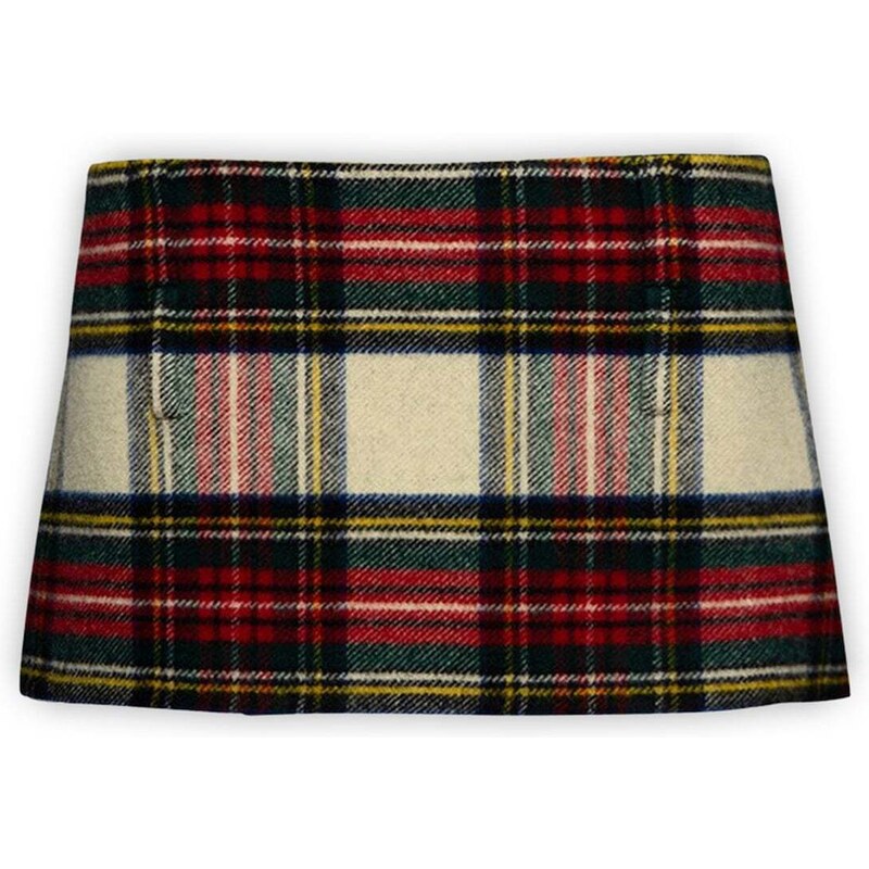 Miu Miu Checked Wool Mini Skirt
