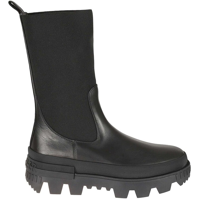 Moncler Leather Logo Boots