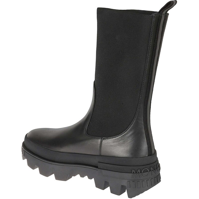 Moncler Leather Logo Boots