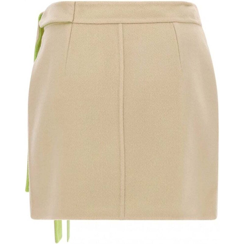 Off-White Wool Mini Skirt