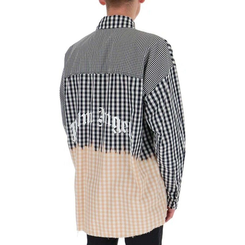 Palm Angels Bleached Effect Checked Shirt