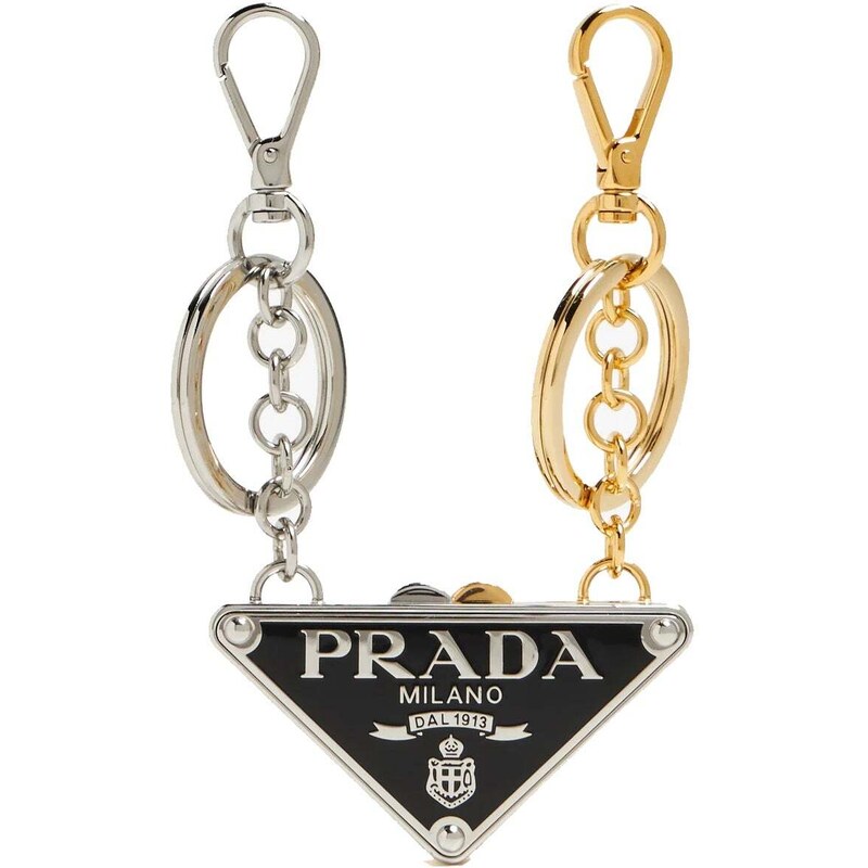 Prada Set of Two Logo Keyrings