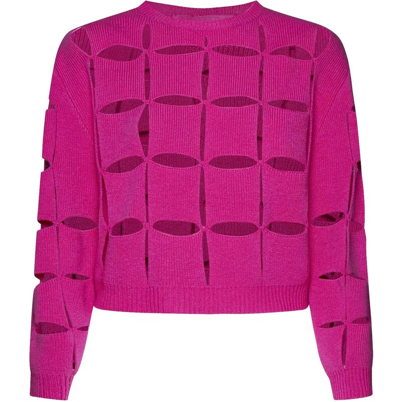 Valentino Cut-Out Wool Sweater
