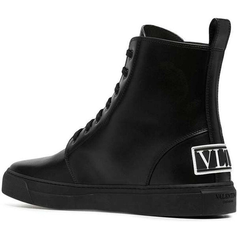 Valentino Garavani Leather Logo Boots