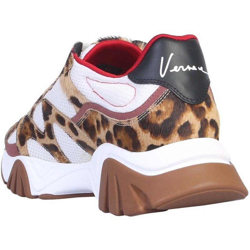 Versace Shark Leopard Pony Sneakers