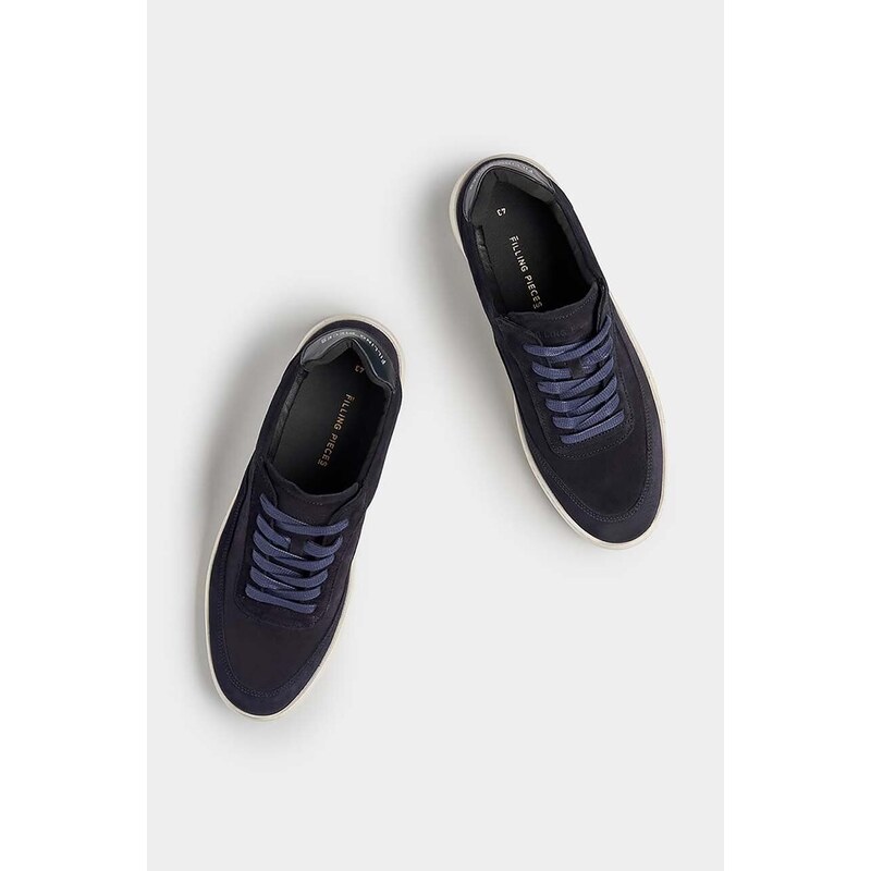Filling Pieces sneakers in camoscio Mondo Suede Organic colore blu navy 46733731658