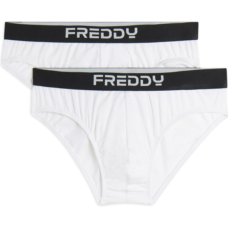 Freddy Pack 2 slip uomo con elastico jacquard e logo a contrasto