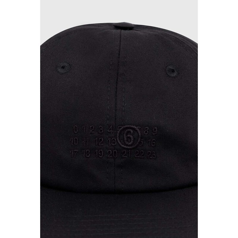 MM6 Maison Margiela berretto da baseball colore nero SH0TC0002