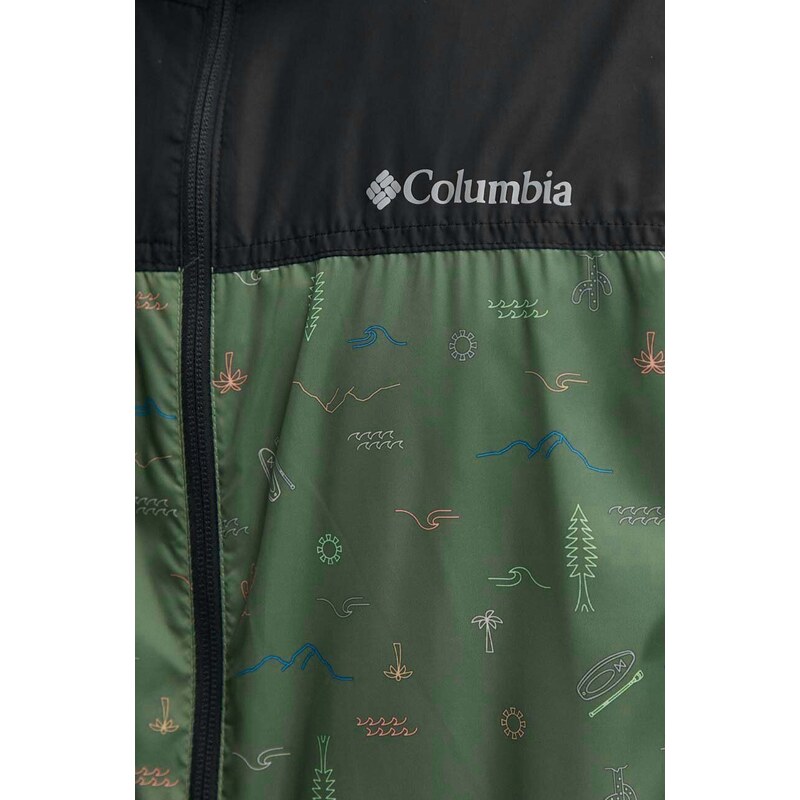 Columbia giacca antivento Flash Challenger TERREXFlash colore verde 1988715