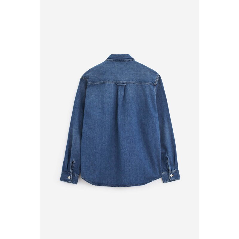 Carhartt WIP Camicia HARVEY in cotone blu