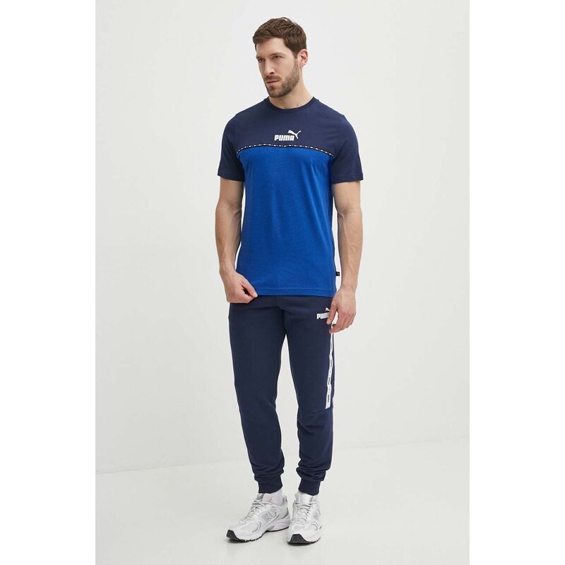 Puma t-shirt in cotone uomo colore blu navy 624772