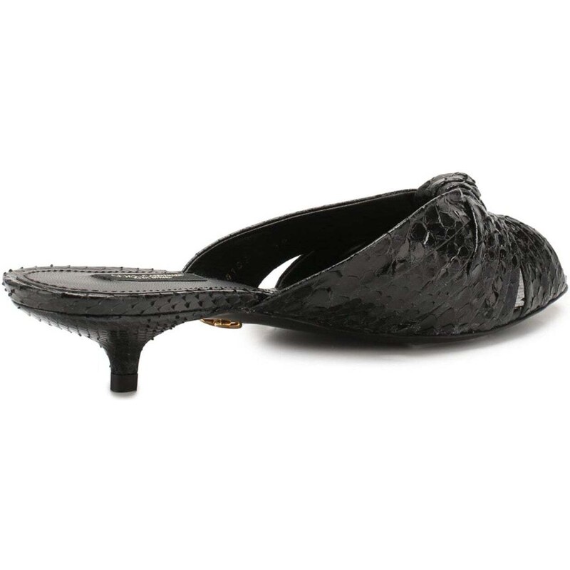 Dolce & Gabbana Python Leather Mules