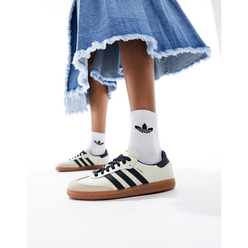 adidas Originals - Samba OG - Sneakers color crema e nero-Multicolore ...