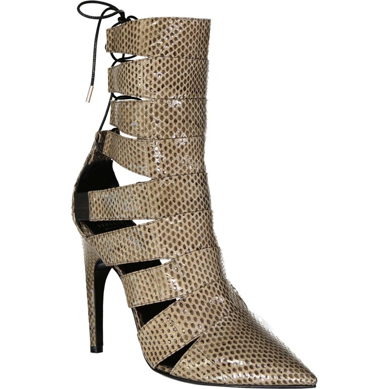 Versace Snake Leather Ankle Boots