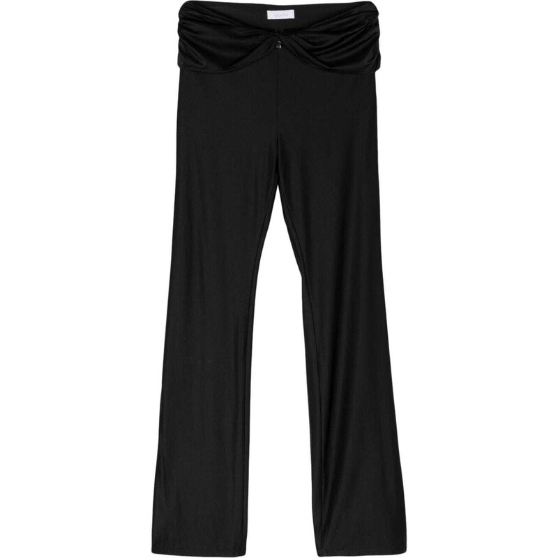 RABANNE Pantalone nero plissettato