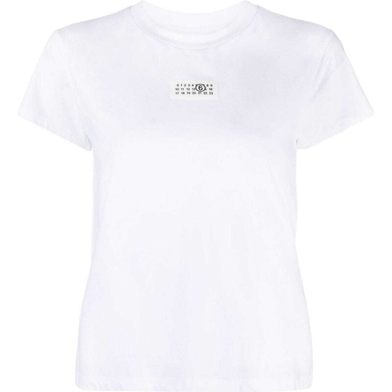 MM6 MAISON MARGIELA T-shirt bianca logo numerico