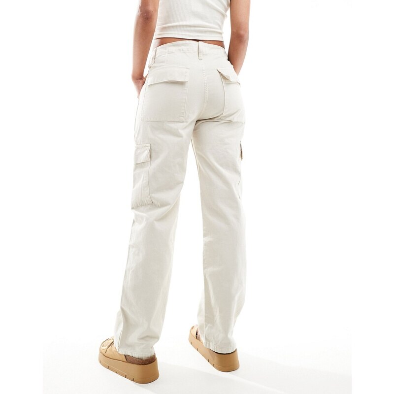 Mango - Jeans dritti bianchi con tasche-Bianco