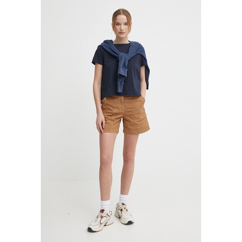 Sisley t-shirt in cotone donna colore blu navy
