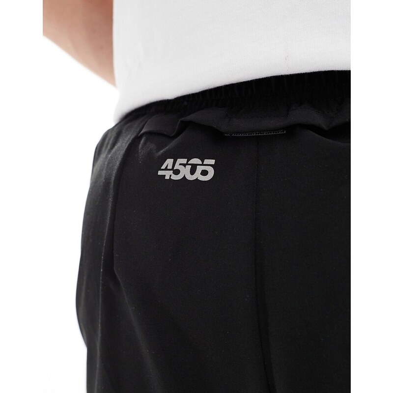 ASOS 4505 - Icon 3 - Confezione da 2 pantaloncini da allenamento neri e grigio argento ad asciugatura rapida-Multicolore