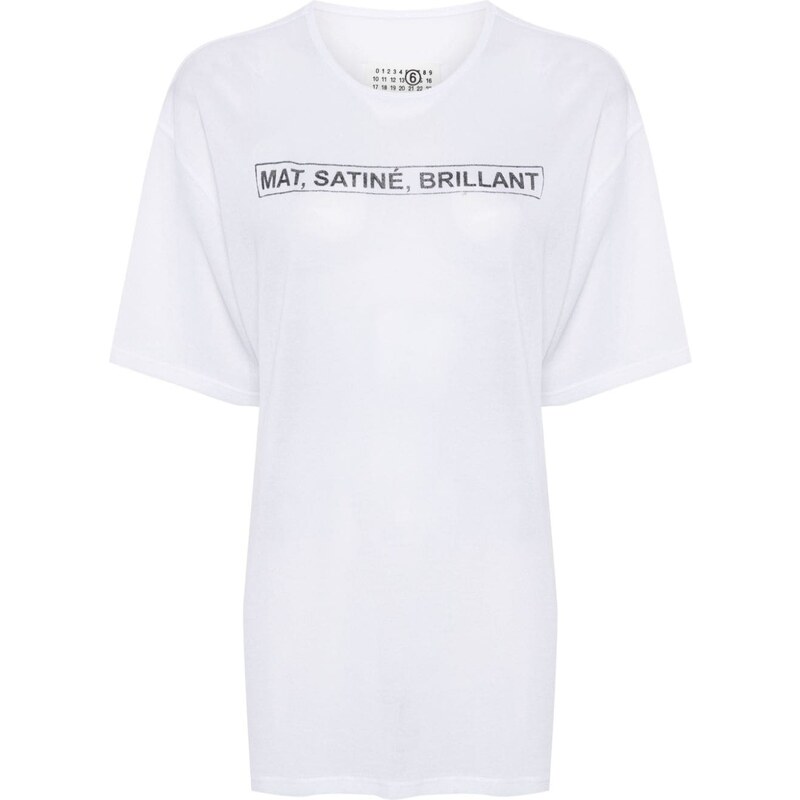 MM6 MAISON MARGIELA T-shirt bianca slogan
