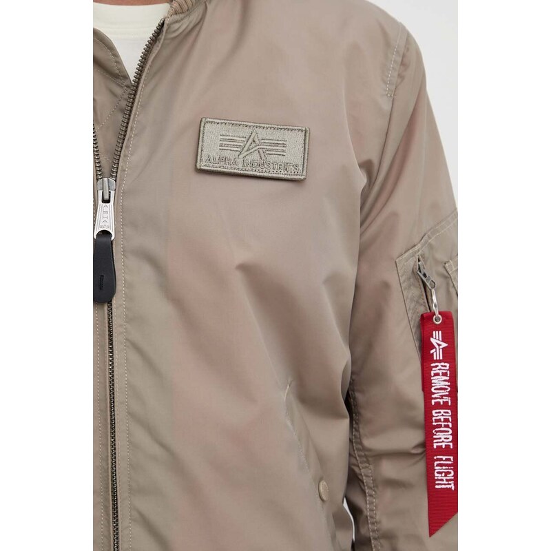 Alpha Industries giacca MA-1 TT Hood uomo colore beige