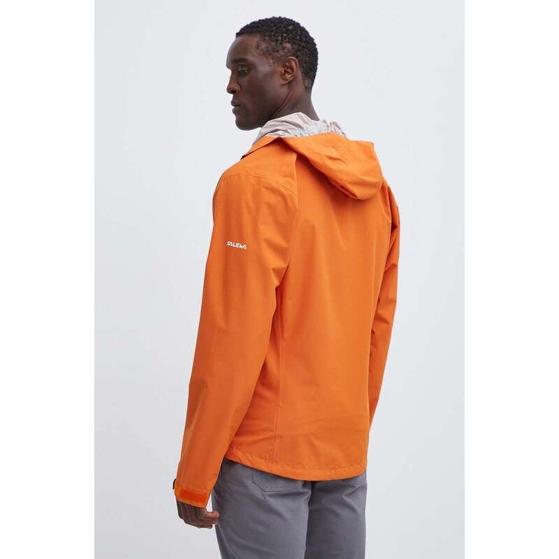 Salewa giacca da esterno Puez Aqua 4 PTX 2.5L colore arancione