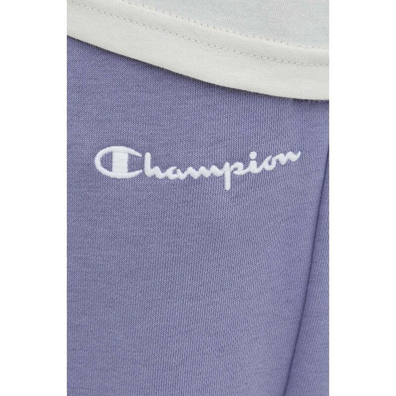 Champion joggers colore violetto con applicazione E20001