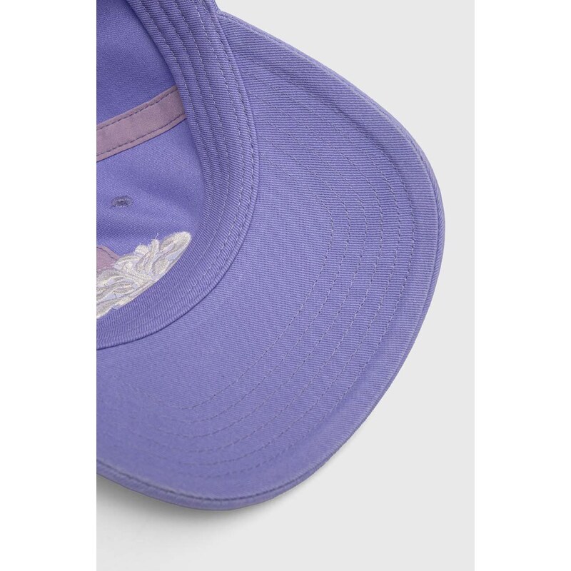 Peak Performance berretto da baseball in cotone colore violetto con applicazione