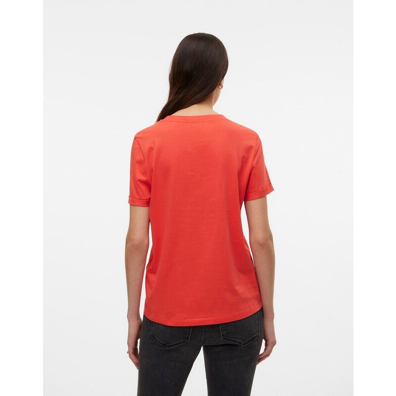 Vero Moda - T-shirt rosso papavero