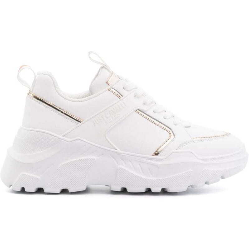 JUST CAVALLI Sneakers chunky bianca/oro
