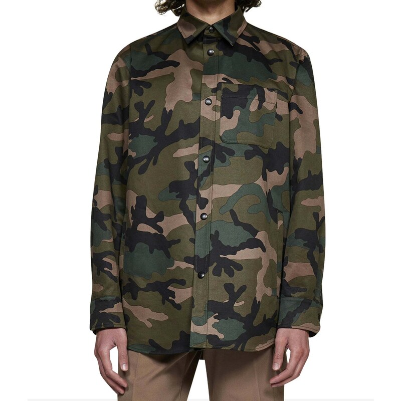 Valentino Camouflage Print Shirt