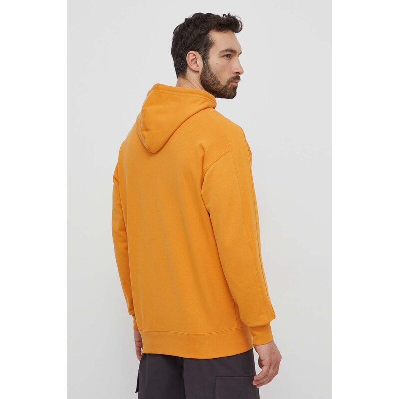 Puma felpa in cotone uomo colore arancione con cappuccio con applicazione 625036