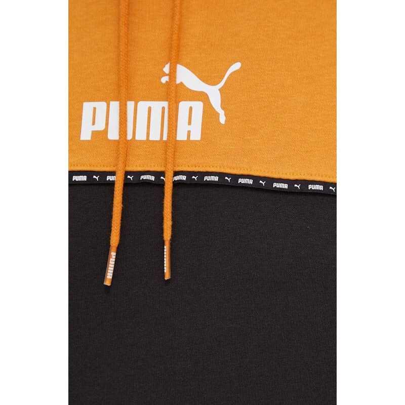 Puma felpa uomo colore arancione con cappuccio 675173