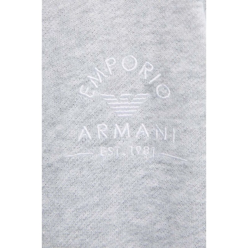 Emporio Armani Underwear felpa lounge colore grigio con cappuccio 164838 4R276