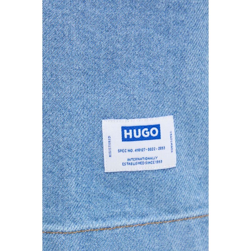 Hugo Blue camicia di jeans uomo colore blu 50513870