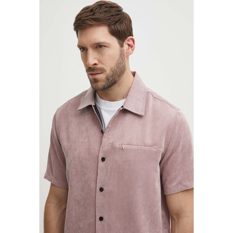 Picture camicia in velluto a coste Nollur colore rosa MTS1014