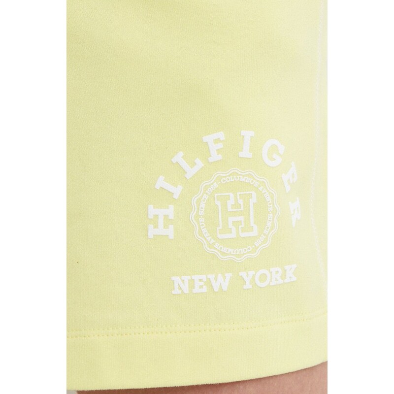 Tommy Hilfiger pantaloncini in cotone colore giallo WW0WW41265