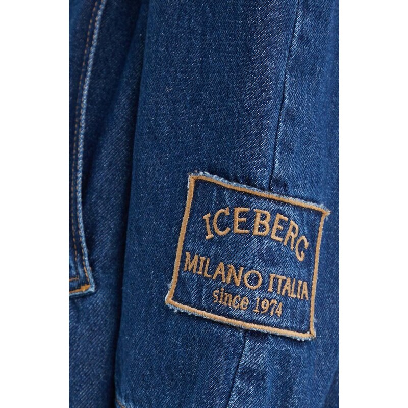 Iceberg cappotto jeans donna colore blu navy