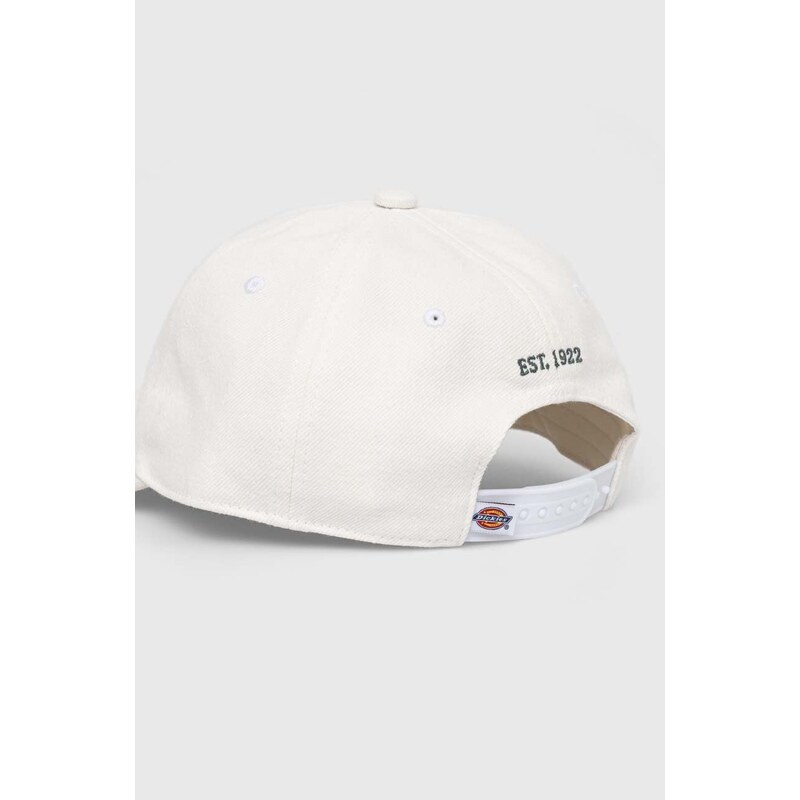 Dickies berretto da baseball in cotone HARDWICK DENIM colore beige con applicazione DK0A4YPH