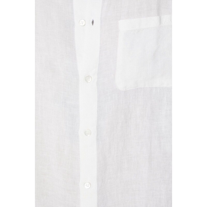 A.P.C. camicia di lino chemise cassel logo colore beige LIAEK-H12545