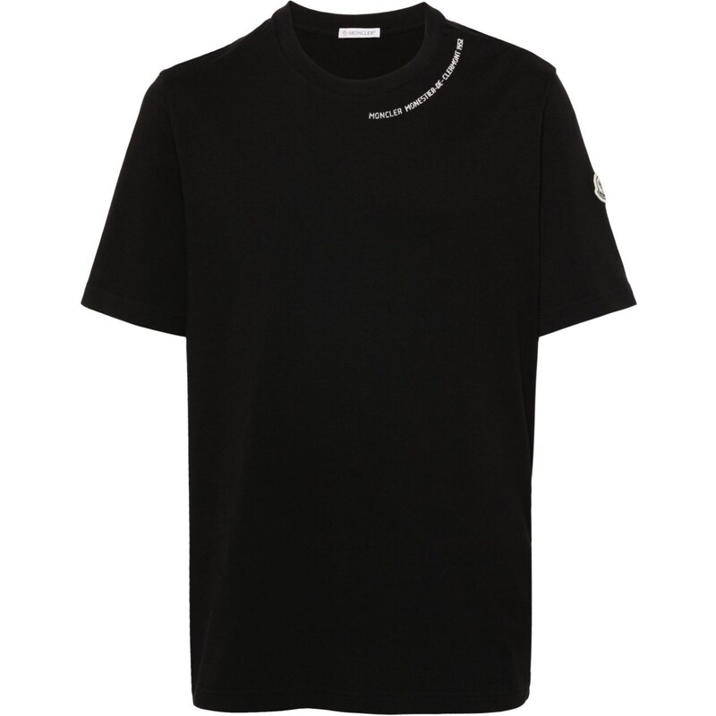 Moncler T-shirt nera con logo