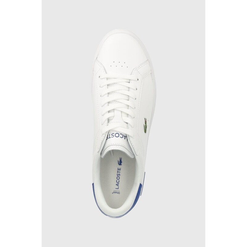 Lacoste sneakers in pelle Powercourt Leather colore bianco 47SMA0081