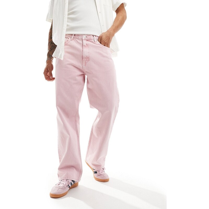 Dr. Denim - Omar - Jeans dritti ampi lavaggio rosa slavato