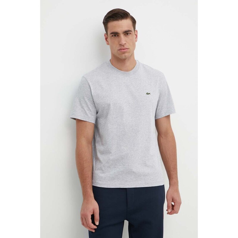 Lacoste t-shirt in cotone uomo colore grigio