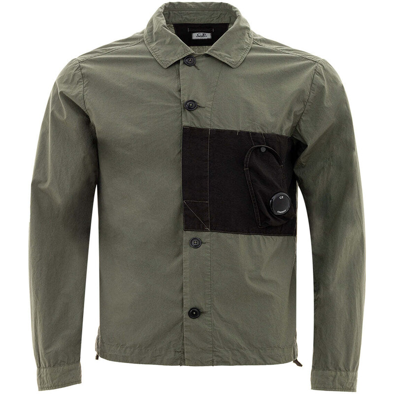 Camicia Overshirt in Popeline C.P. Company S Verde militare 2000000017501