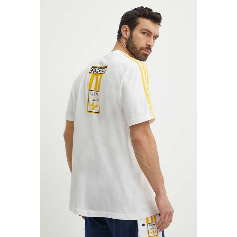 adidas Originals t-shirt in cotone uomo colore bianco con applicazione IU2360